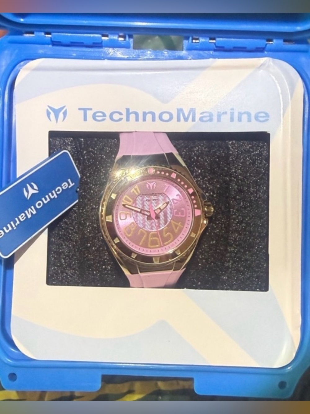 New Technomarine Pink with Protective Watch Case